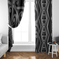 Maori Taniko Patterns Window Curtain Black Patiki Motifs Mix Whakairo Ngaru