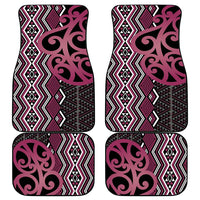 Maori Taniko Patterns Car Mats Pink Patiki Motifs Mix Whakairo Ngaru