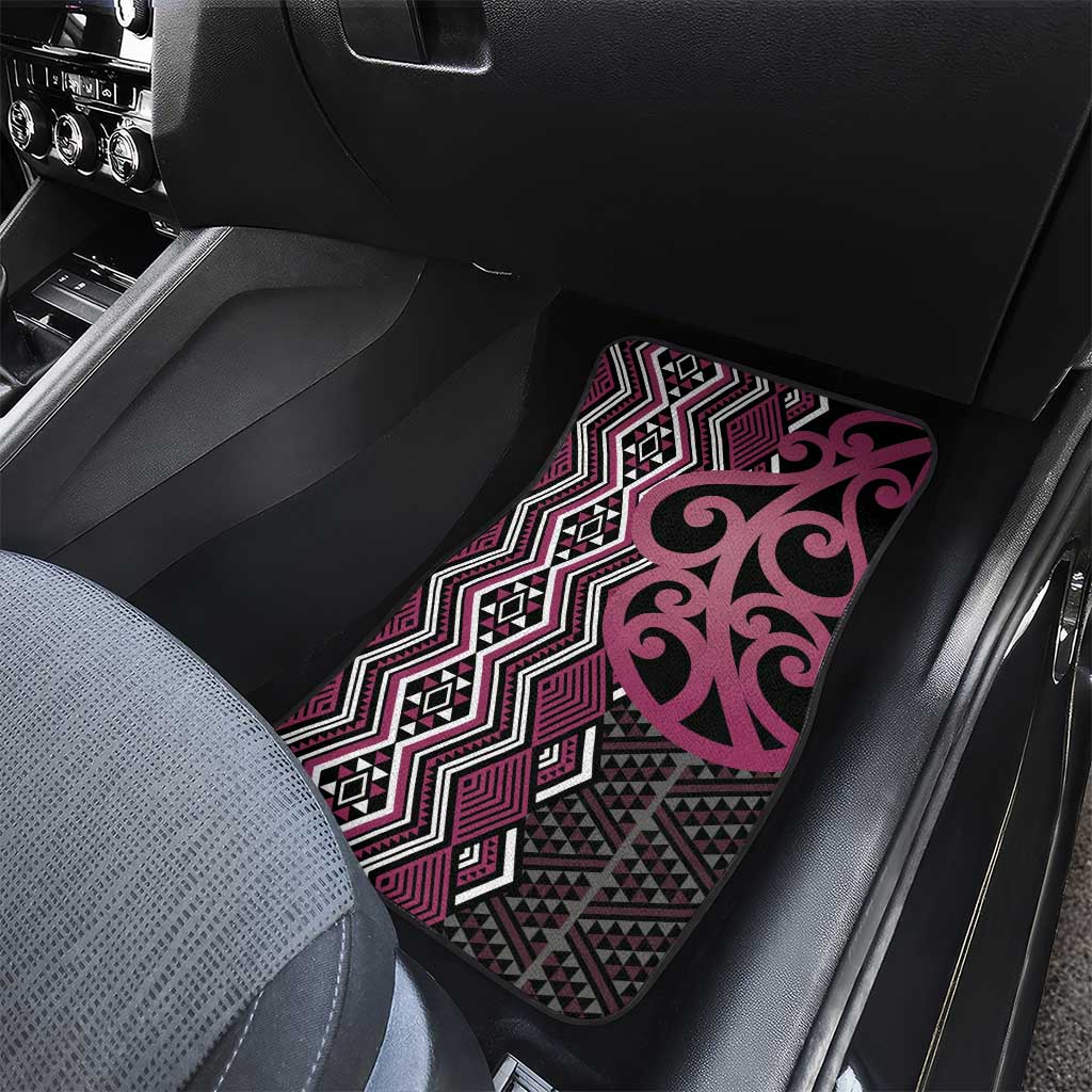 Maori Taniko Patterns Car Mats Pink Patiki Motifs Mix Whakairo Ngaru