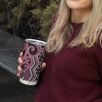 Maori Taniko Patterns Tumbler Cup Pink Patiki Motifs Mix Whakairo Ngaru