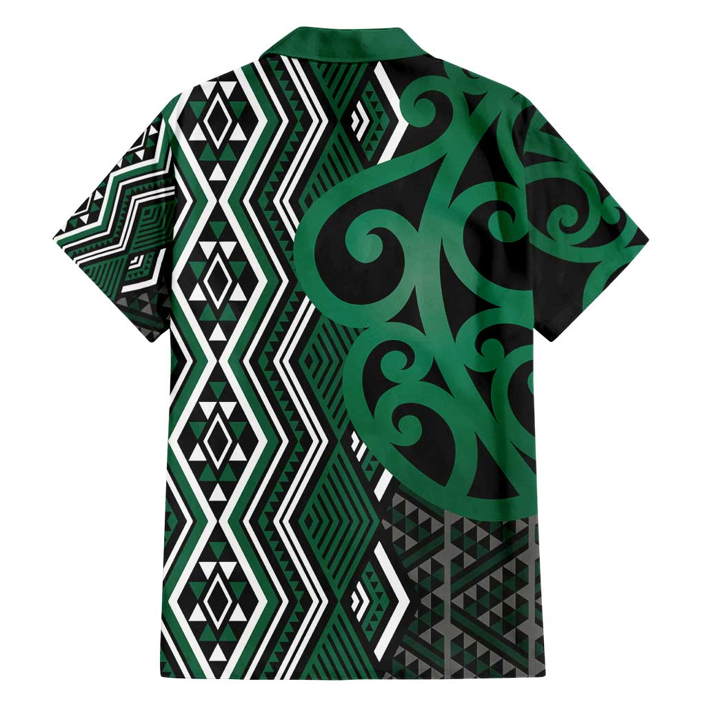 Maori Taniko Patterns Family Matching Puletasi and Hawaiian Shirt Pounamu Patiki Motifs Mix Whakairo Ngaru