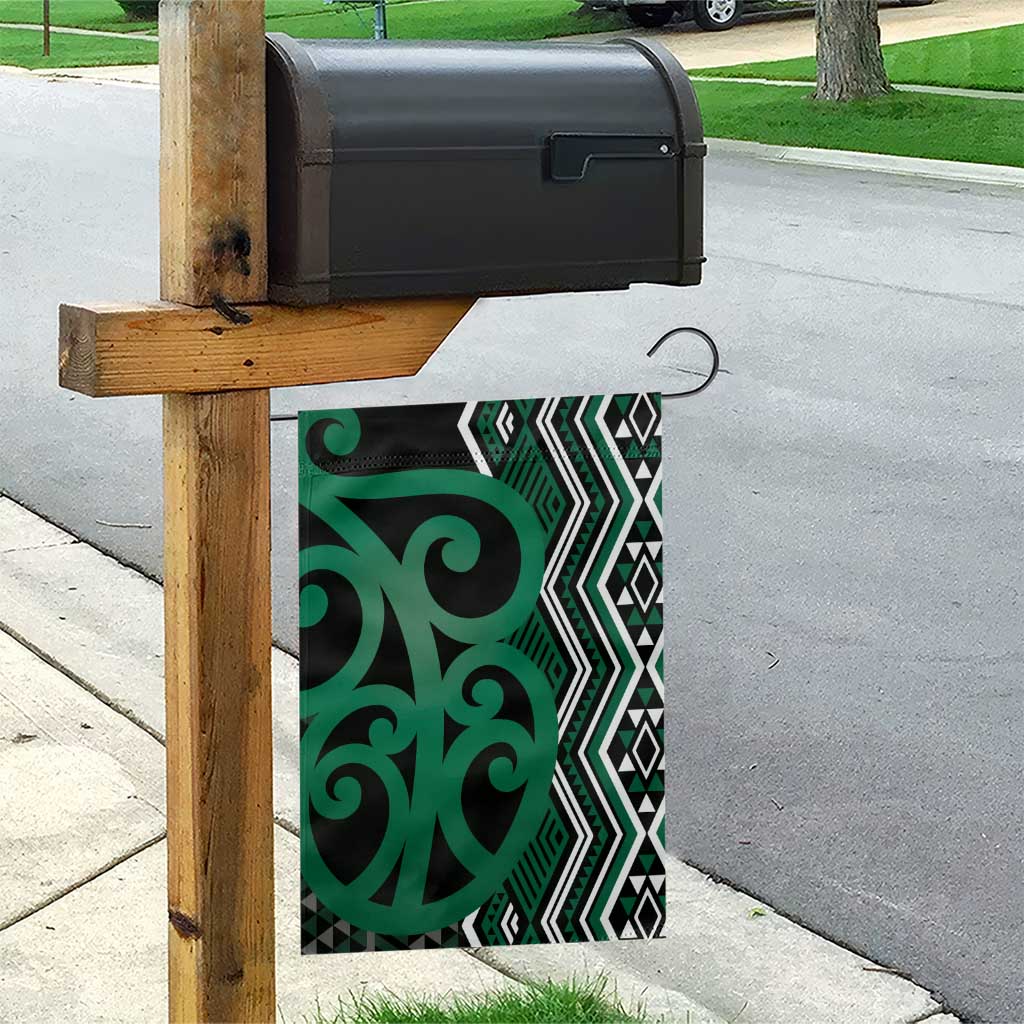 Maori Taniko Patterns Garden Flag Pounamu Patiki Motifs Mix Whakairo Ngaru