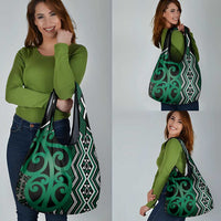 Maori Taniko Patterns Grocery Bag Pounamu Patiki Motifs Mix Whakairo Ngaru