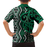 Maori Taniko Patterns Kid Hawaiian Shirt Pounamu Patiki Motifs Mix Whakairo Ngaru LT7 - Polynesian Pride