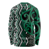 Maori Taniko Patterns Long Sleeve Shirt Pounamu Patiki Motifs Mix Whakairo Ngaru LT7 - Polynesian Pride