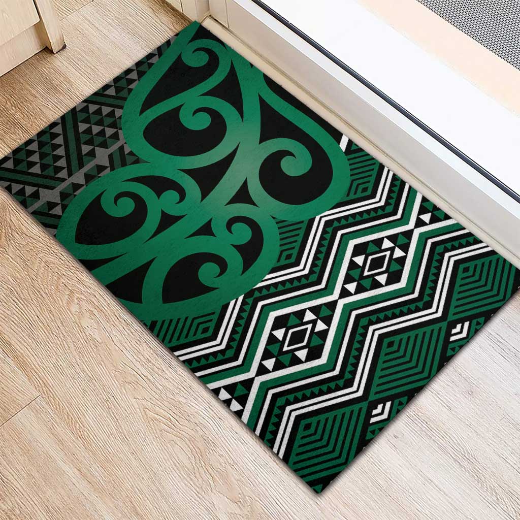 Maori Taniko Patterns Rubber Doormat Pounamu Patiki Motifs Mix Whakairo Ngaru