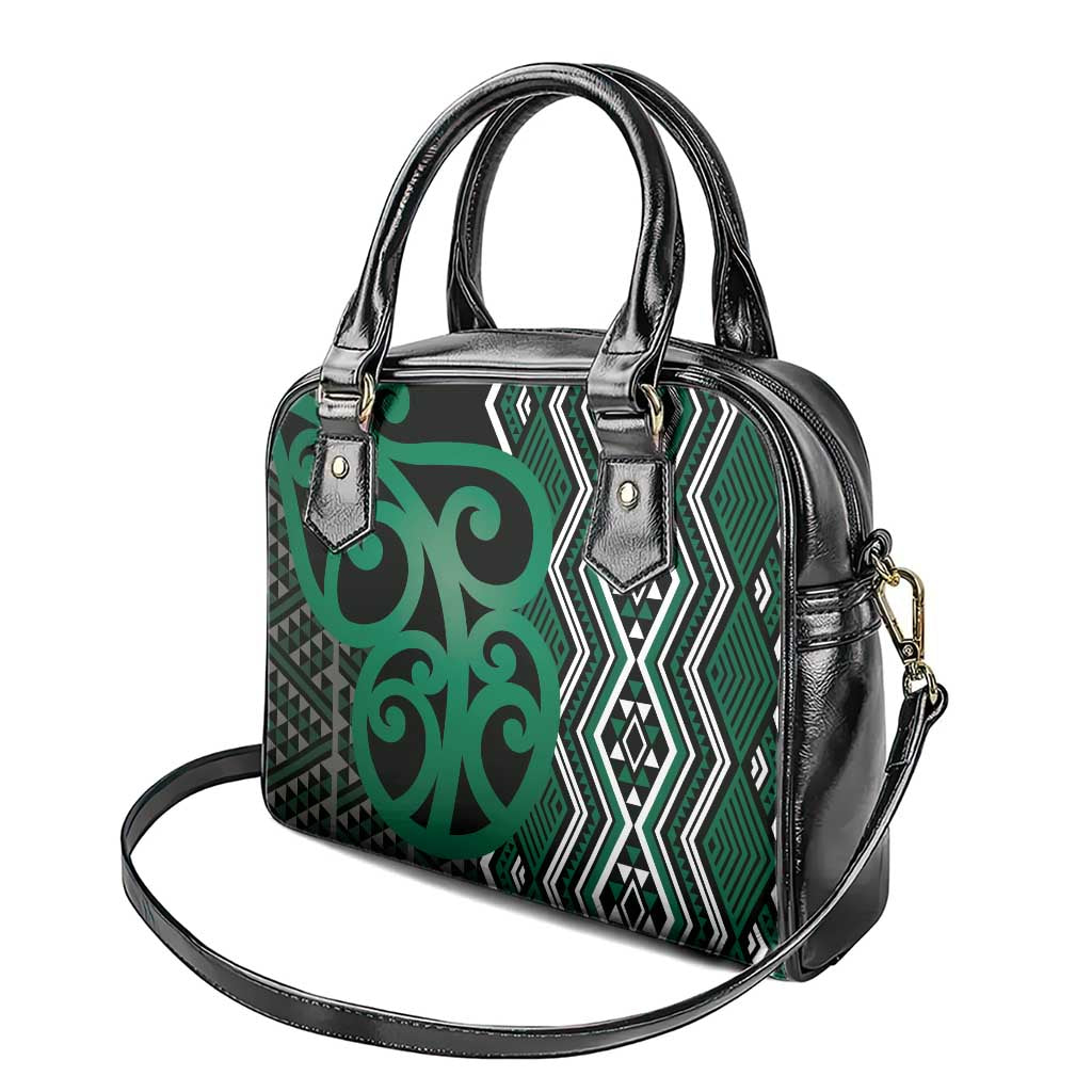 Maori Taniko Patterns Shoulder Handbag Pounamu Patiki Motifs Mix Whakairo Ngaru