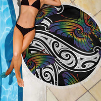 Aotearoa Takatapui Pride Beach Blanket Rainbow Butterfly - Free To Love