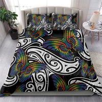 Aotearoa Takatapui Pride Bedding Set Rainbow Butterfly - Free To Love
