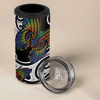 Aotearoa Takatapui Pride 4 in 1 Can Cooler Tumbler Rainbow Butterfly - Free To Love