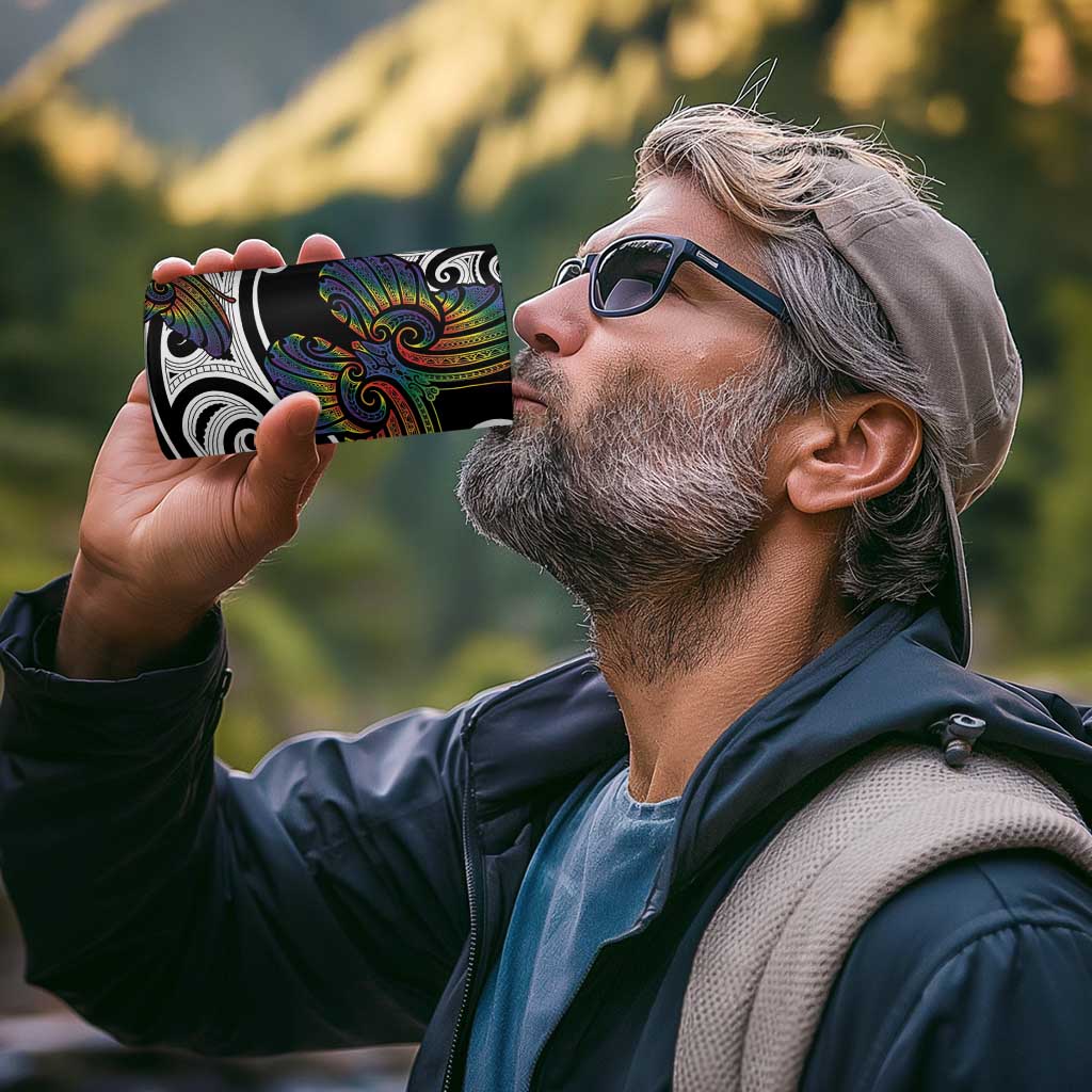 Aotearoa Takatapui Pride 4 in 1 Can Cooler Tumbler Rainbow Butterfly - Free To Love