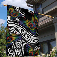 Aotearoa Takatapui Pride Garden Flag Rainbow Butterfly - Free To Love