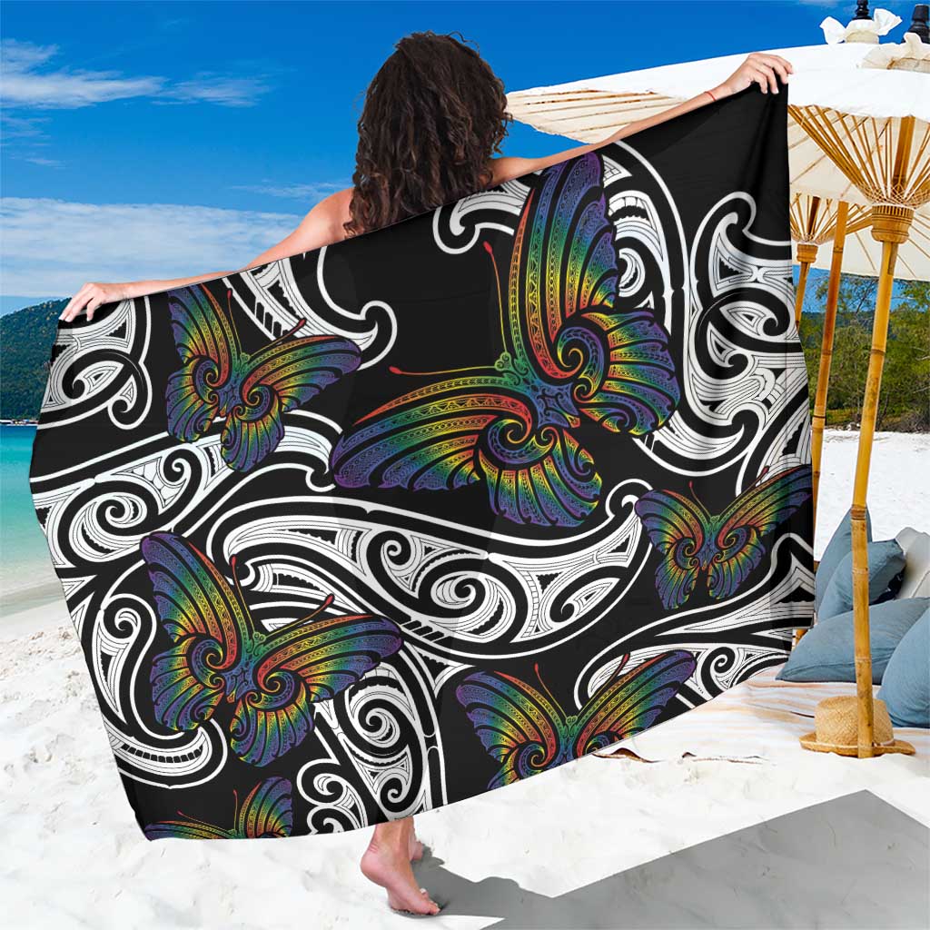 Aotearoa Takatapui Pride Sarong Rainbow Butterfly - Free To Love