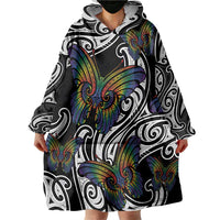 Aotearoa Takatapui Pride Wearable Blanket Hoodie Rainbow Butterfly - Free To Love
