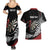 New Zealand Darts Personalised Couples Matching Summer Maxi Dress and Hawaiian Shirt Silver Fern Dynamic