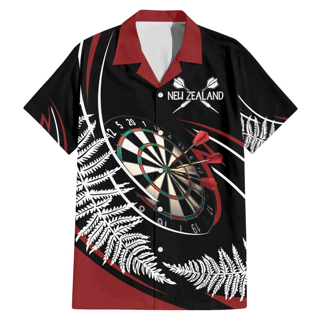New Zealand Darts Personalised Family Matching Mermaid Dress and Hawaiian Shirt Silver Fern Dynamic