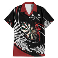 New Zealand Darts Personalised Family Matching Mermaid Dress and Hawaiian Shirt Silver Fern Dynamic