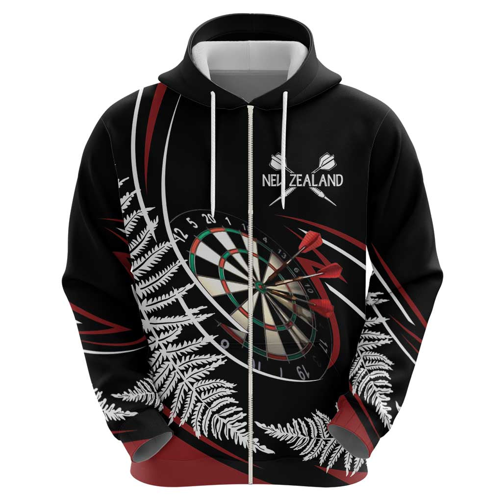 New Zealand Darts Personalised Hoodie Silver Fern Dynamic