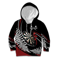 New Zealand Darts Personalised Kid Hoodie Silver Fern Dynamic