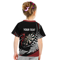 New Zealand Darts Personalised Kid T Shirt Silver Fern Dynamic