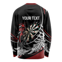 New Zealand Darts Personalised Long Sleeve Shirt Silver Fern Dynamic