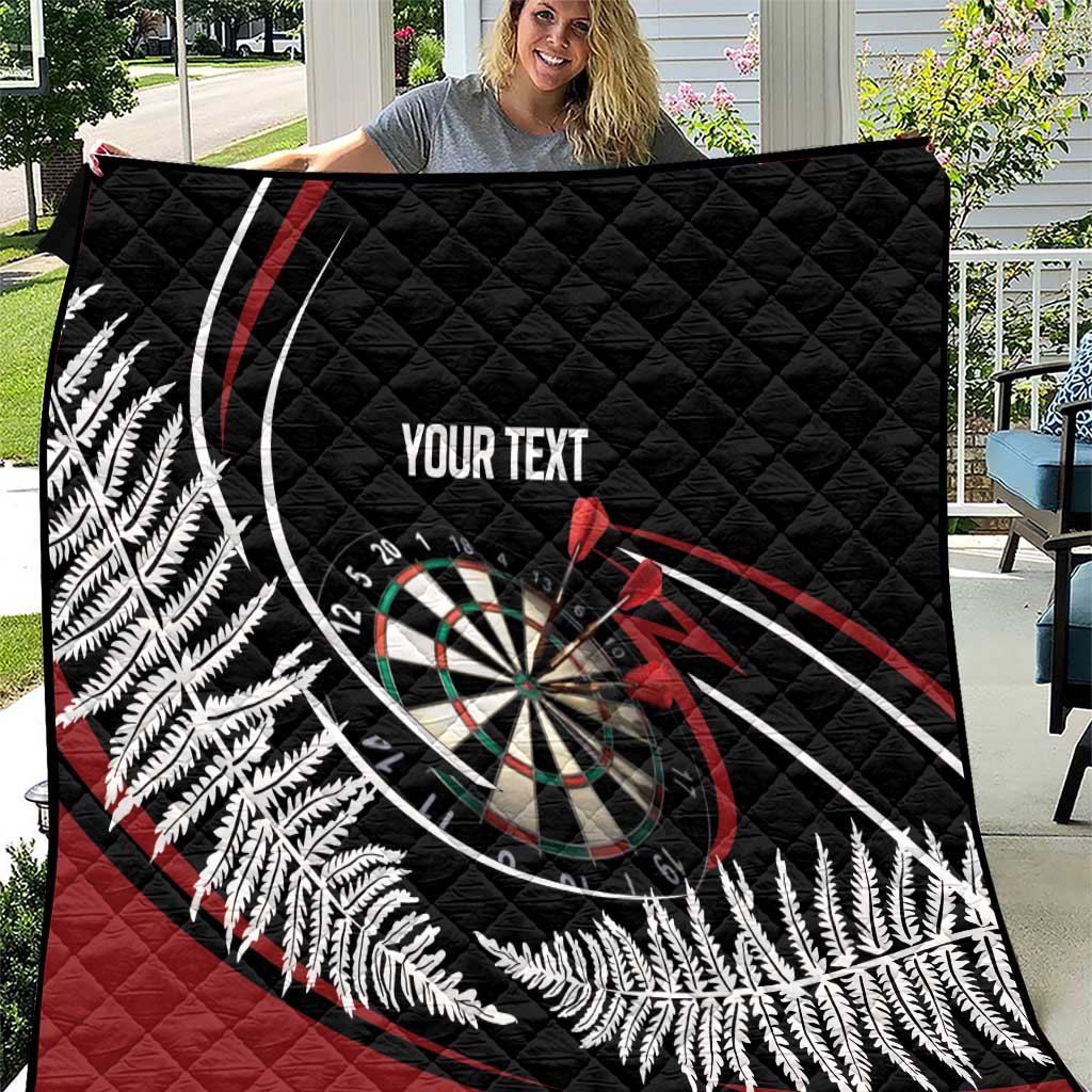 New Zealand Darts Personalised Quilt Silver Fern Dynamic
