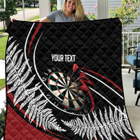 New Zealand Darts Personalised Quilt Silver Fern Dynamic