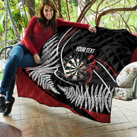 New Zealand Darts Personalised Quilt Silver Fern Dynamic