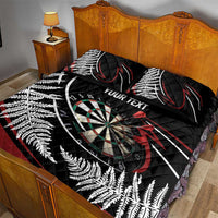 New Zealand Darts Personalised Quilt Bed Set Silver Fern Dynamic