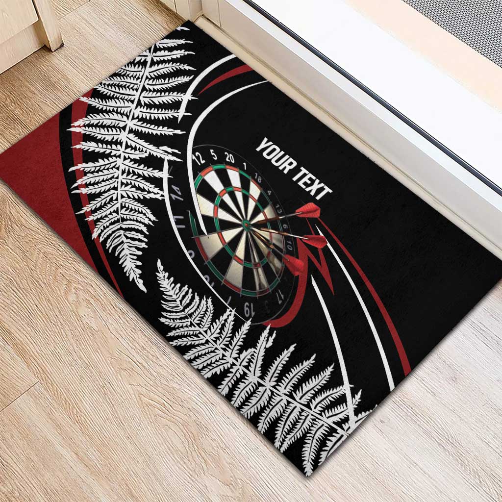 New Zealand Darts Personalised Rubber Doormat Silver Fern Dynamic