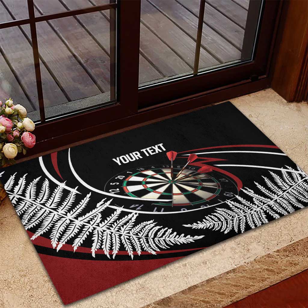 New Zealand Darts Personalised Rubber Doormat Silver Fern Dynamic