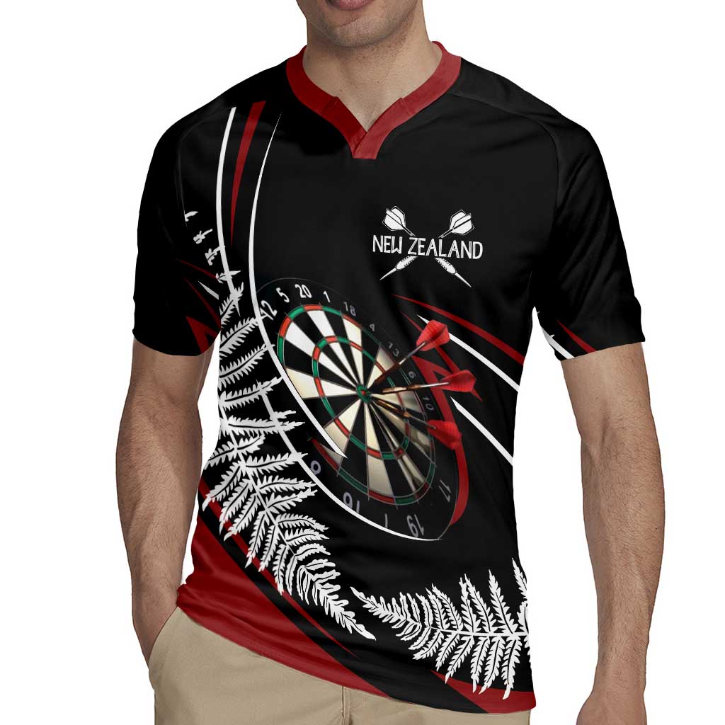 New Zealand Darts Personalised Rugby Jersey Silver Fern Dynamic
