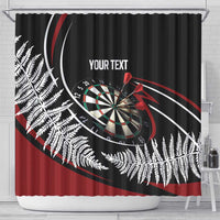 New Zealand Darts Personalised Shower Curtain Silver Fern Dynamic