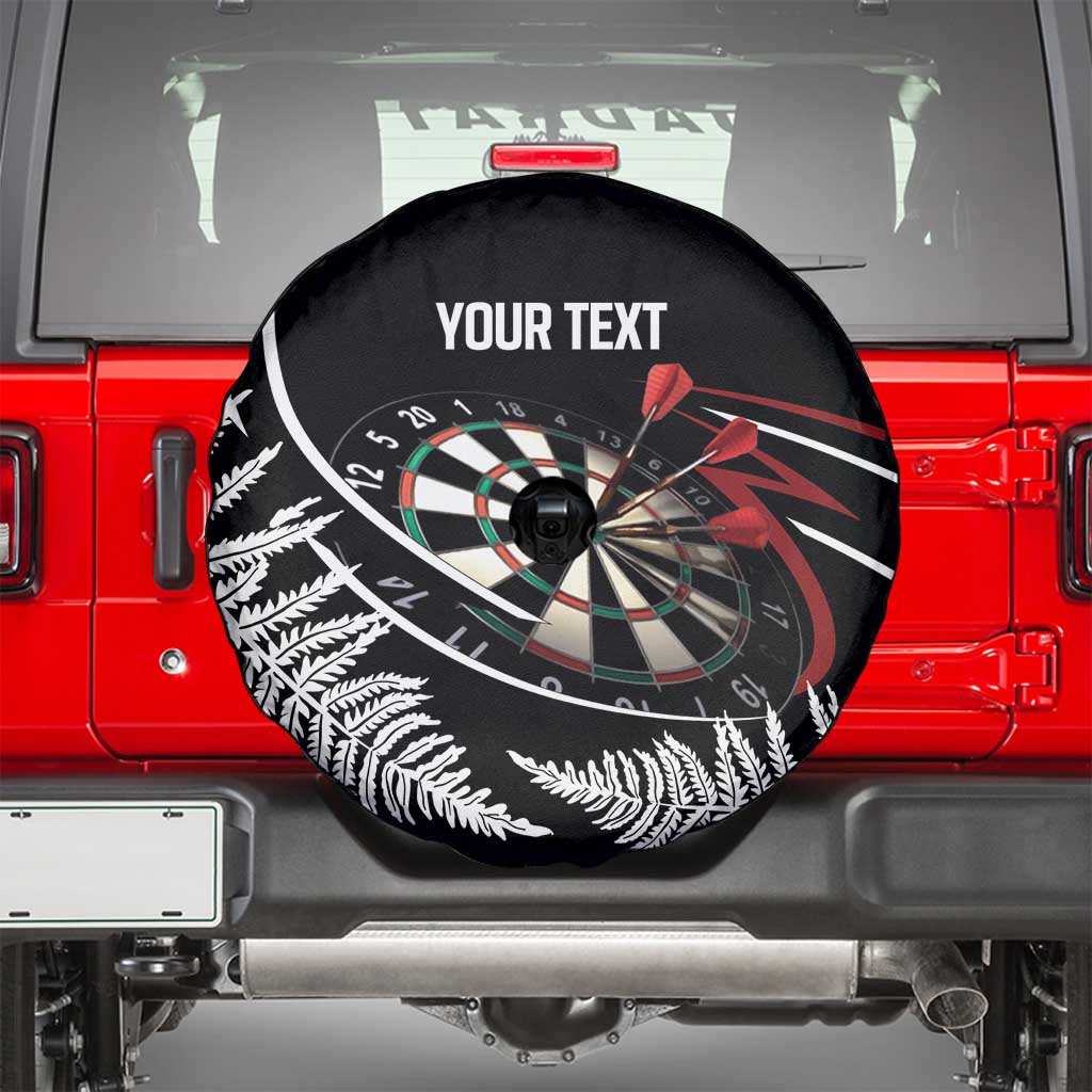 New Zealand Darts Personalised Spare Tire Cover Silver Fern Dynamic