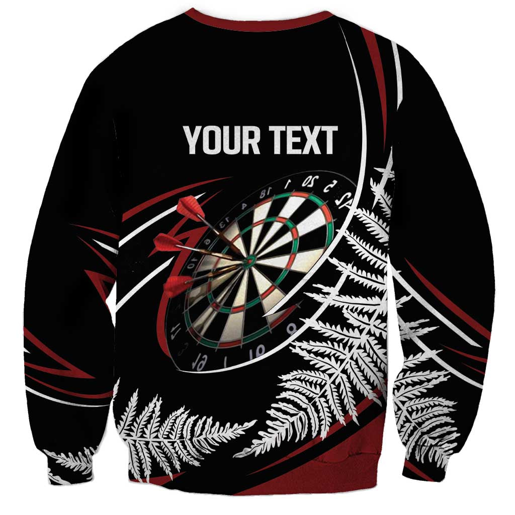 New Zealand Darts Personalised Sweatshirt Silver Fern Dynamic