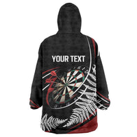 New Zealand Darts Personalised Wearable Blanket Hoodie Silver Fern Dynamic