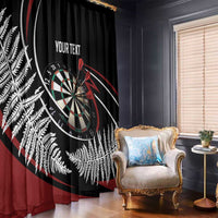New Zealand Darts Personalised Window Curtain Silver Fern Dynamic
