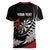 New Zealand Darts Personalised Women V-Neck T-Shirt Silver Fern Dynamic