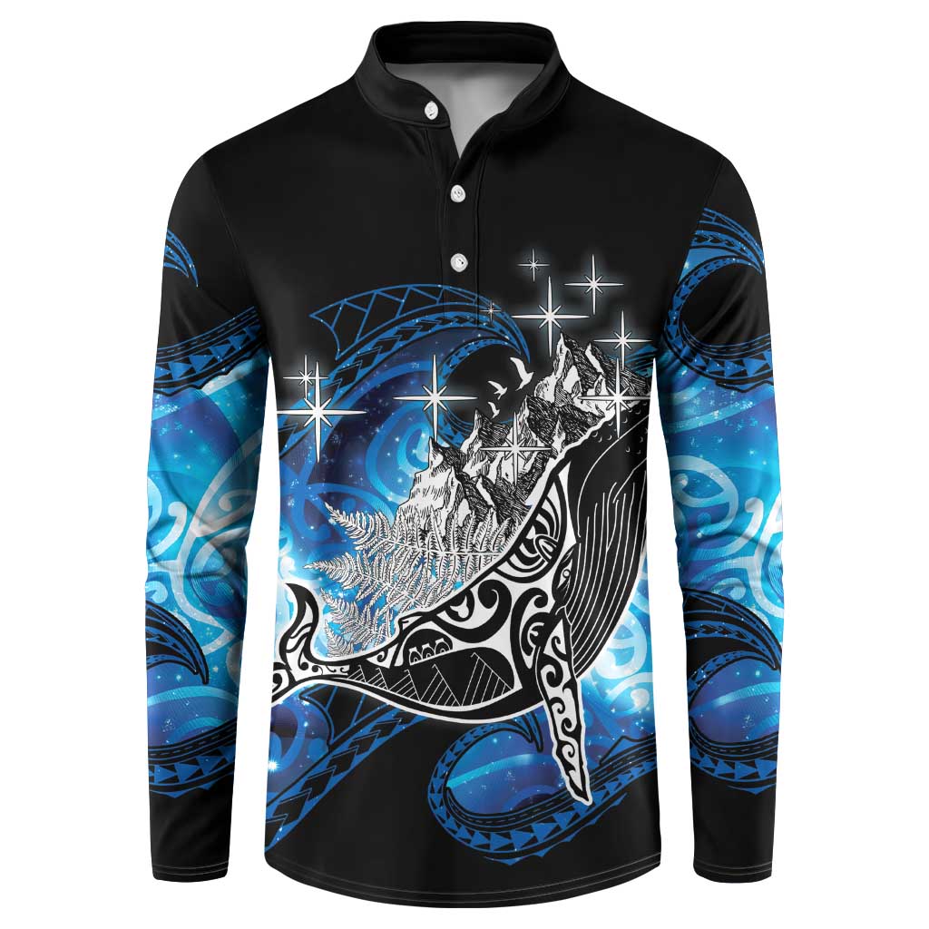 Maori Matariki Te Araroa Paikea Starry Button Sweatshirt Tangaroa Whakatauki