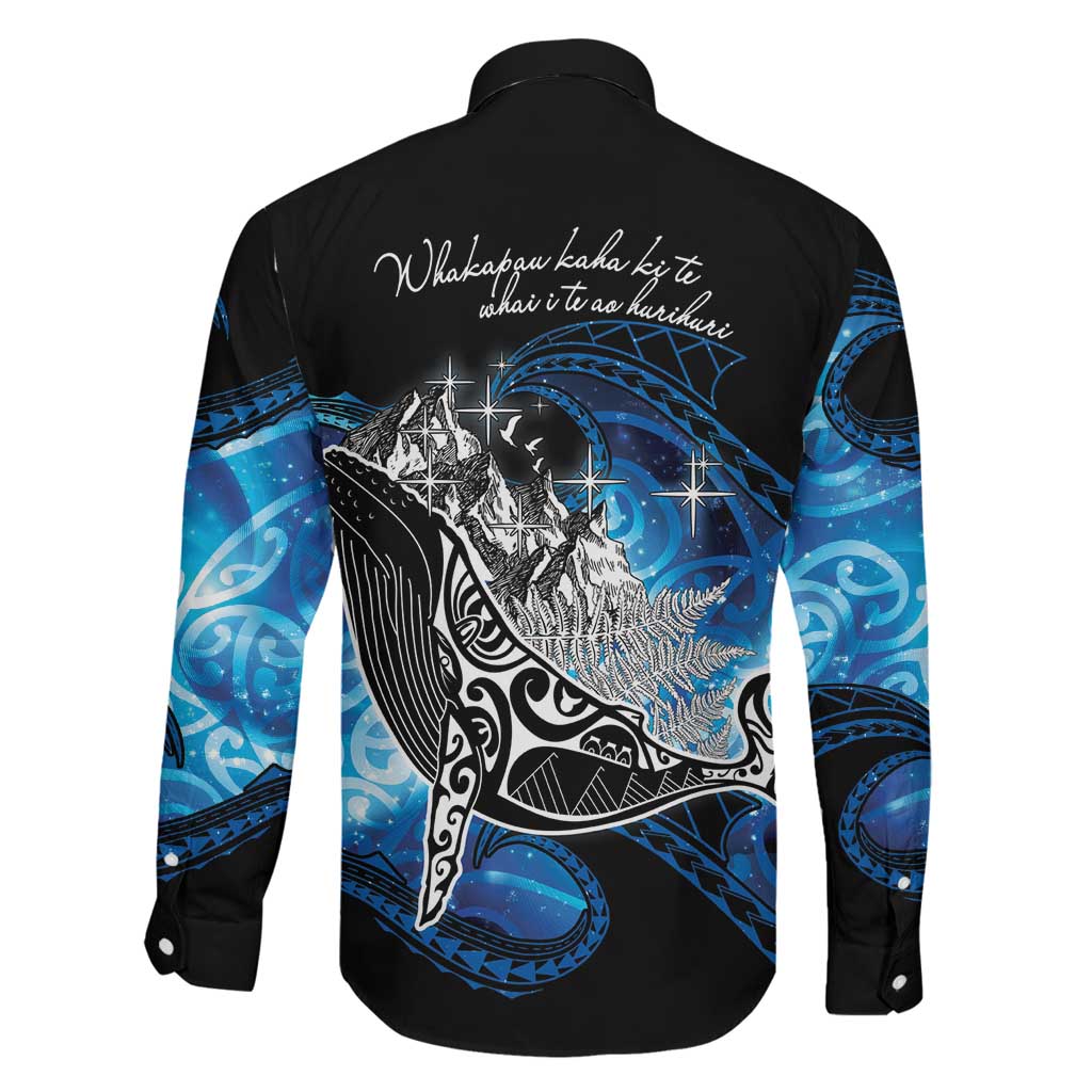 Maori Matariki Te Araroa Paikea Starry Family Matching Off The Shoulder Long Sleeve Dress and Hawaiian Shirt Tangaroa Whakatauki