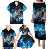 Maori Matariki Te Araroa Paikea Starry Family Matching Puletasi and Hawaiian Shirt Tangaroa Whakatauki