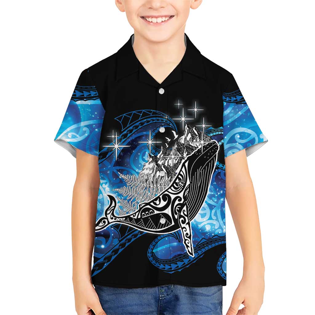 Maori Matariki Te Araroa Paikea Starry Family Matching Short Sleeve Bodycon Dress and Hawaiian Shirt Tangaroa Whakatauki
