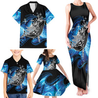Maori Matariki Te Araroa Paikea Starry Family Matching Tank Maxi Dress and Hawaiian Shirt Tangaroa Whakatauki