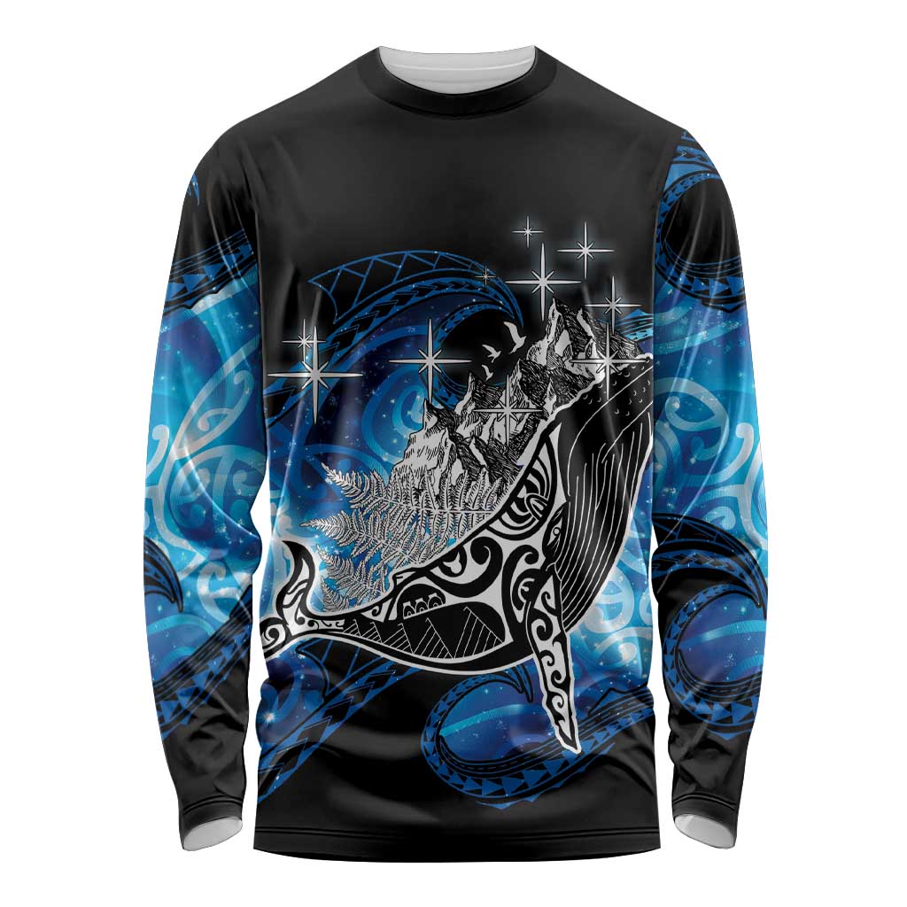Maori Matariki Te Araroa Paikea Starry Long Sleeve Shirt Tangaroa Whakatauki