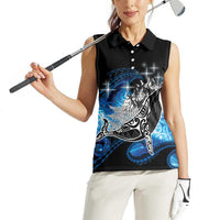 Maori Matariki Te Araroa Paikea Starry Women Sleeveless Polo Shirt Tangaroa Whakatauki LT7 - Polynesian Pride