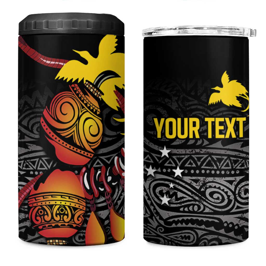 Personalized Papua New Guinea Milne Bay 4 in 1 Can Cooler Tumbler Bagi Necklace Mix Lime Pot Grunge