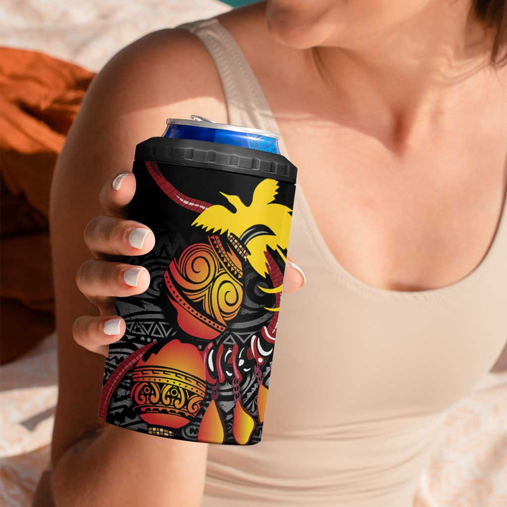 Personalized Papua New Guinea Milne Bay 4 in 1 Can Cooler Tumbler Bagi Necklace Mix Lime Pot Grunge