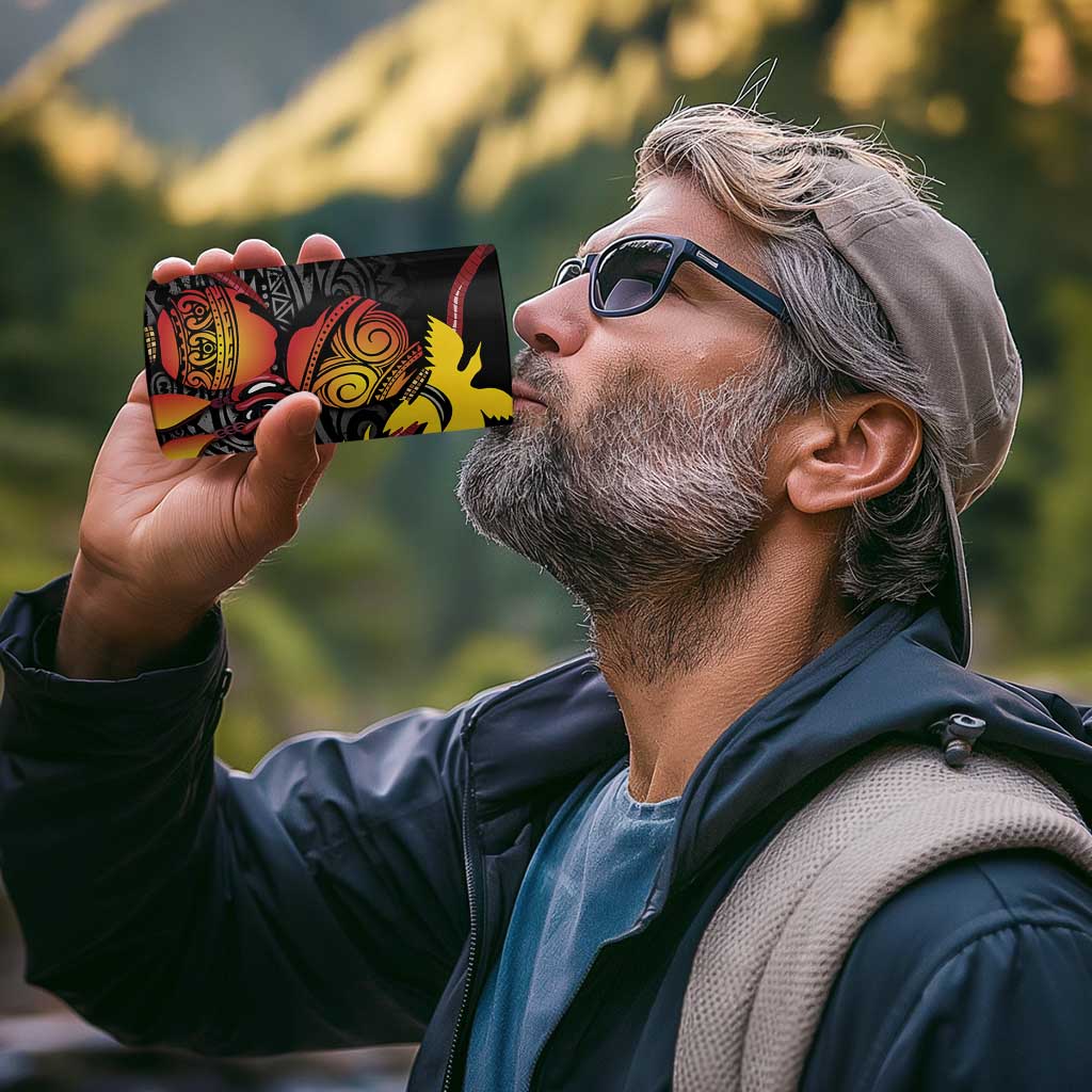 Personalized Papua New Guinea Milne Bay 4 in 1 Can Cooler Tumbler Bagi Necklace Mix Lime Pot Grunge