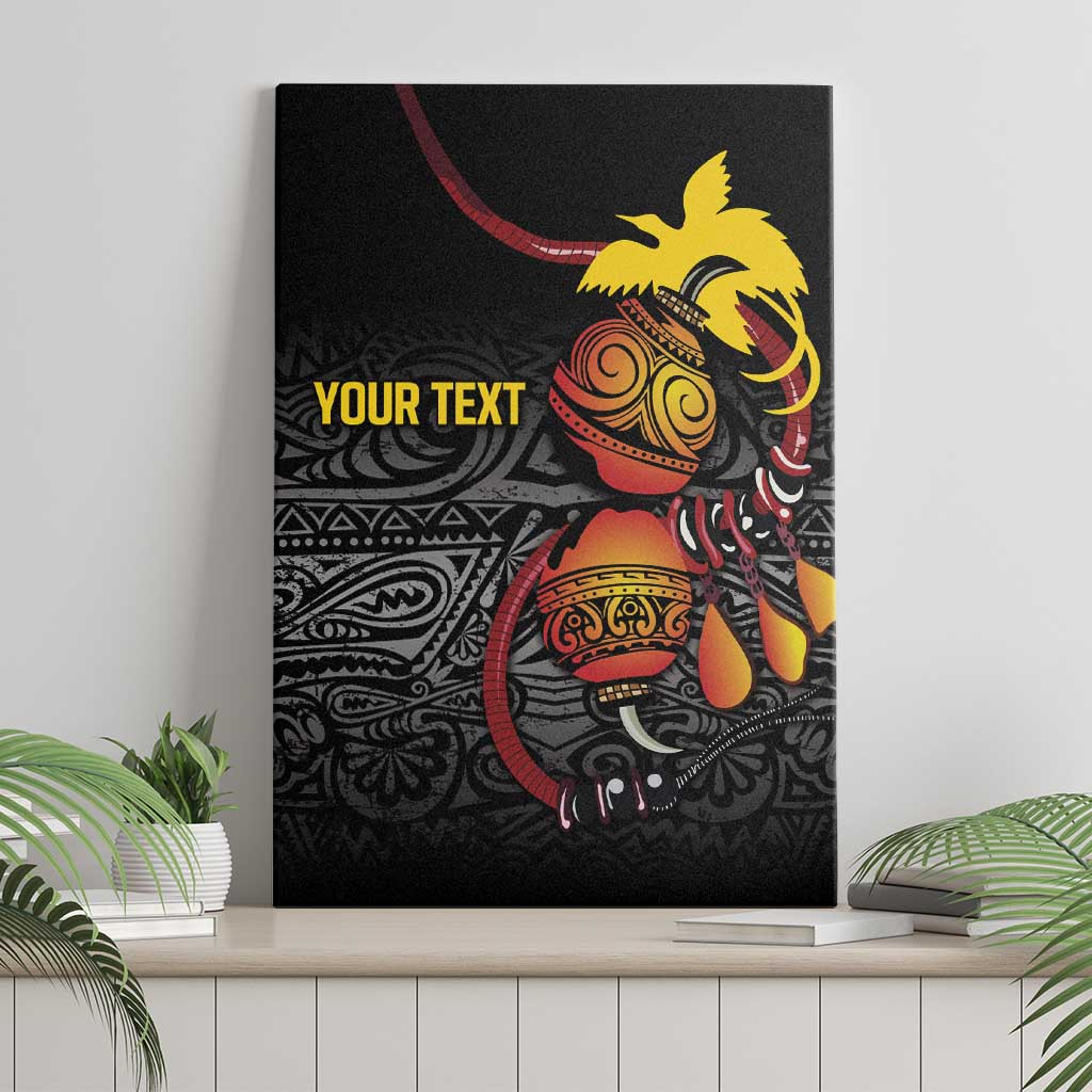Personalized Papua New Guinea Milne Bay Canvas Wall Art Bagi Necklace Mix Lime Pot Grunge