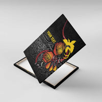 Personalized Papua New Guinea Milne Bay Canvas Wall Art Bagi Necklace Mix Lime Pot Grunge